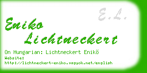 eniko lichtneckert business card