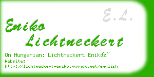 eniko lichtneckert business card